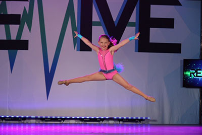 Lily at dance competition