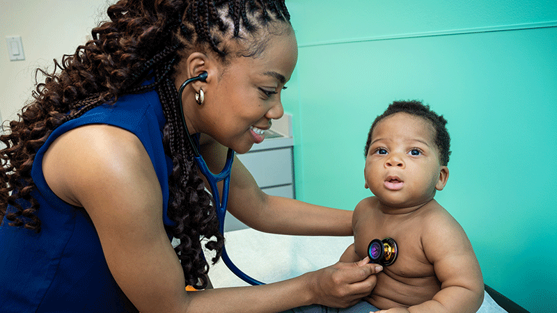 Dr. Chioma Duru and patient at Children's Health PCAH Houston