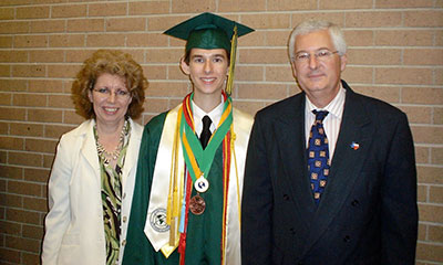 Michael en la graduación