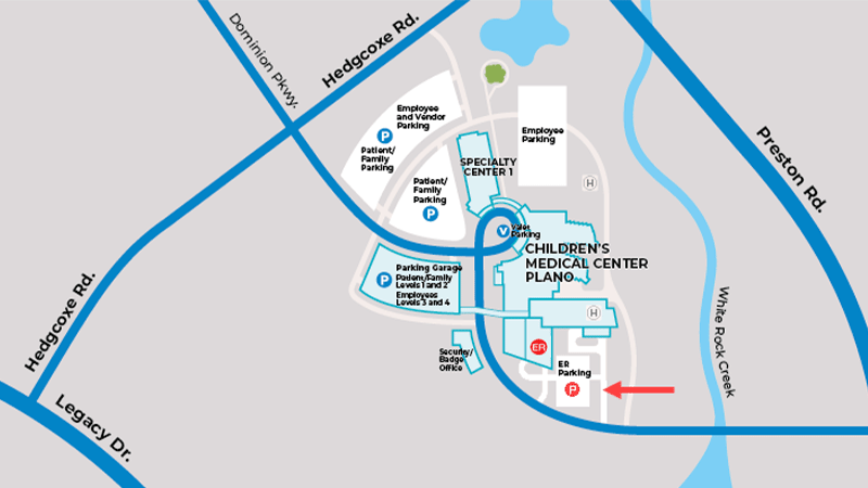 Children's Medical Center Plano ER Map